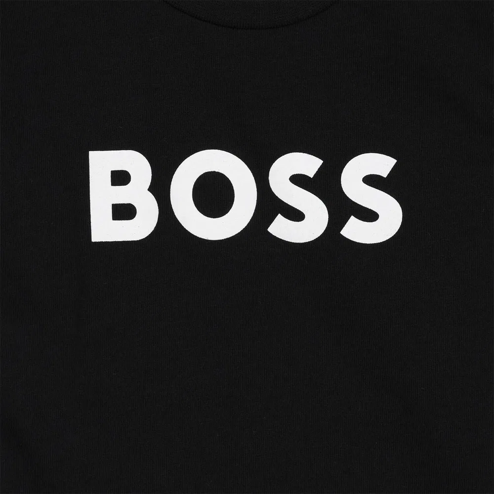 Детская футболка с круглым вырезом HUGO BOSS, Black — фото 4