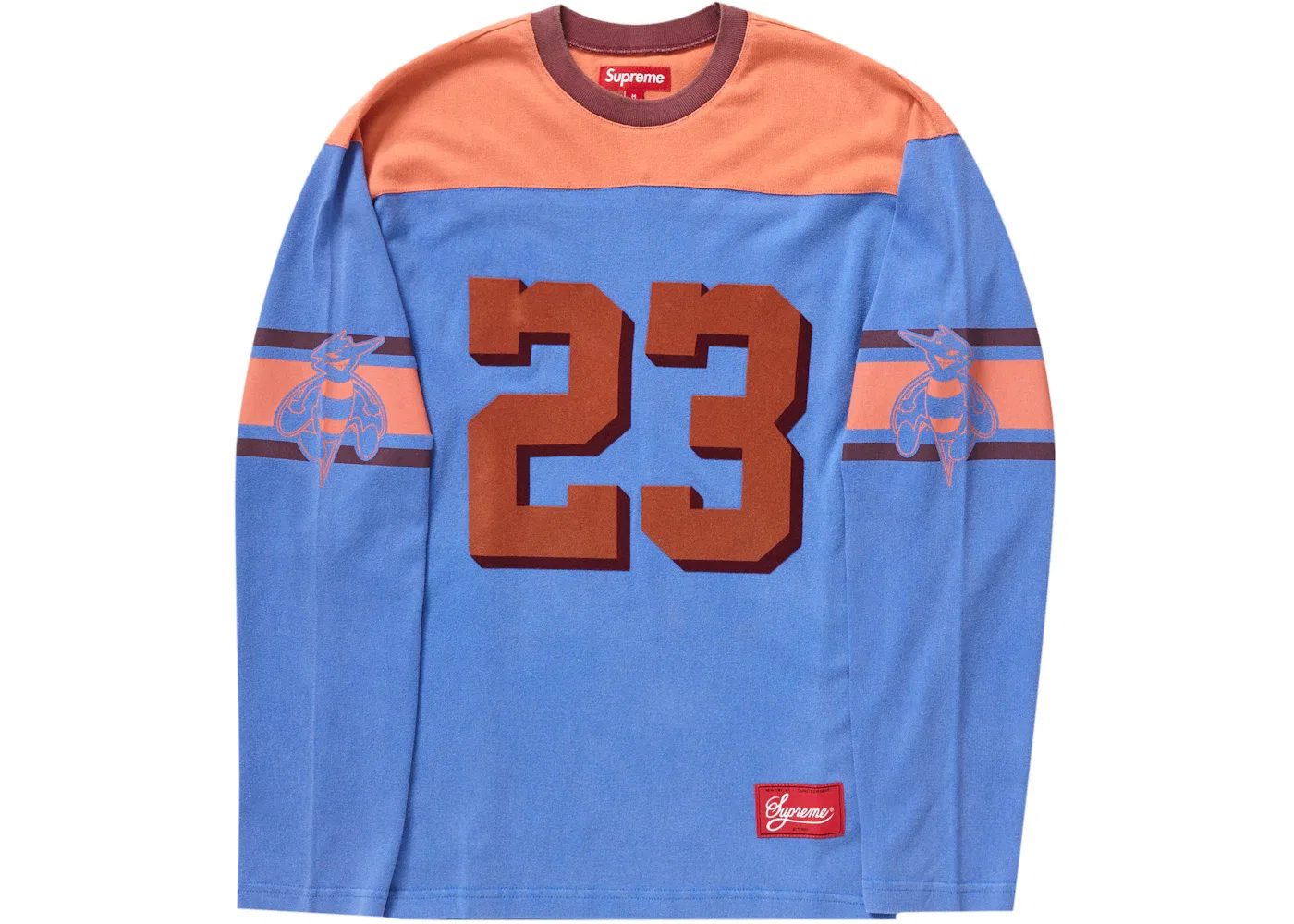 Мужская футбольная футболка с длинным рукавом Supreme Bumblebee L/S Football Top, Light Royal — фото 2