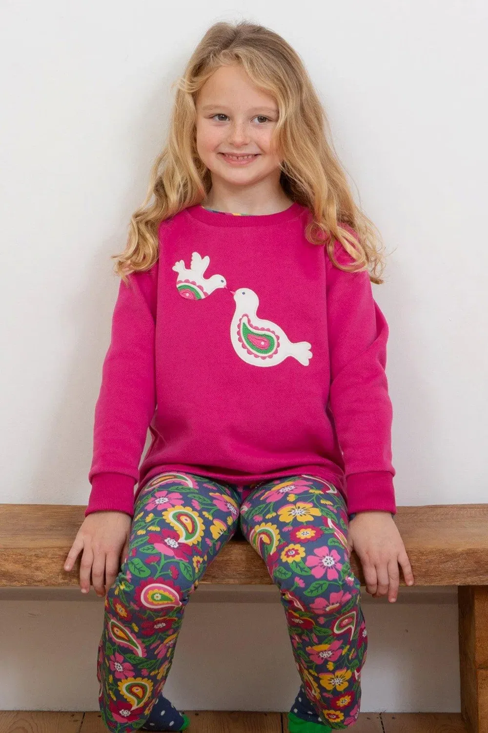 Детский свитшот Dove Love Kite, Pink — фото 3