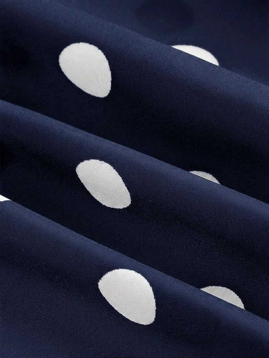 Женское повседневное платье в горошек A-line с запахом, Navy Blue — фото 4