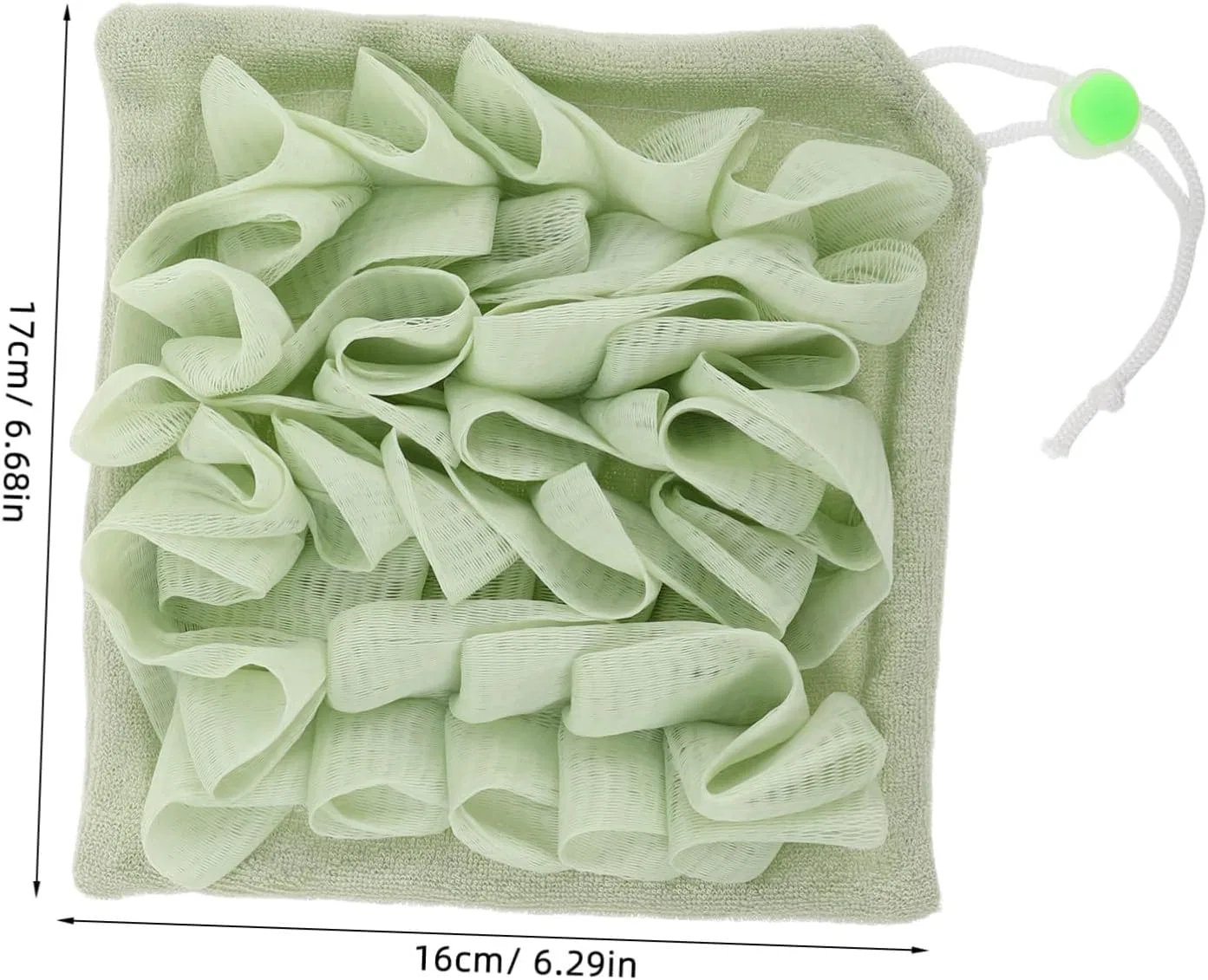 2-in-1 Пилинг-гель для душа с мыльницей, LALADEFIEE, 17x16x3.2 см, Grüne — фото 2
