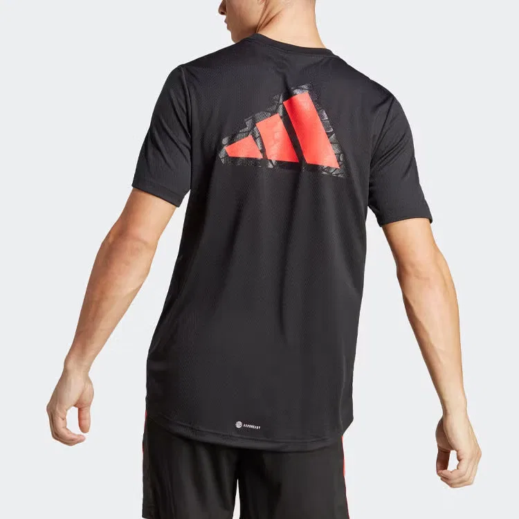 Футболка с логотипом Workout Base Logo Tee Adidas, черный — фото 3