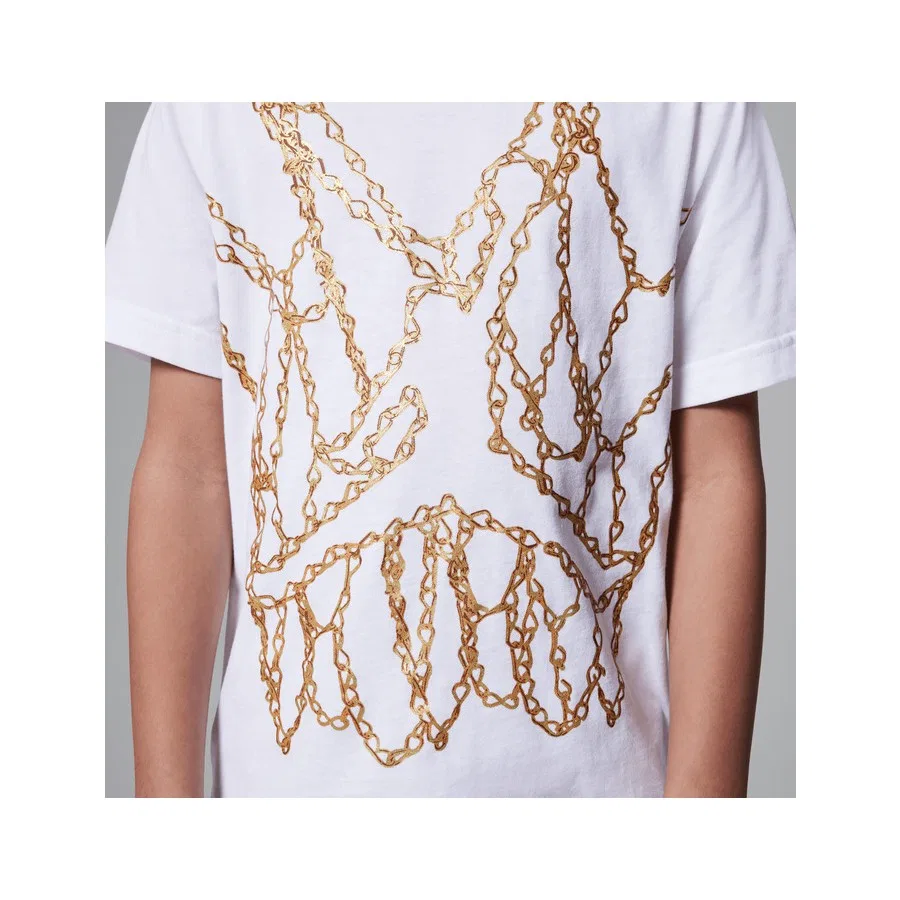 Детская футболка с принтом Jordan Jdb Mj Brand Jm Chain Ss Crew Nike, Черный — фото 4