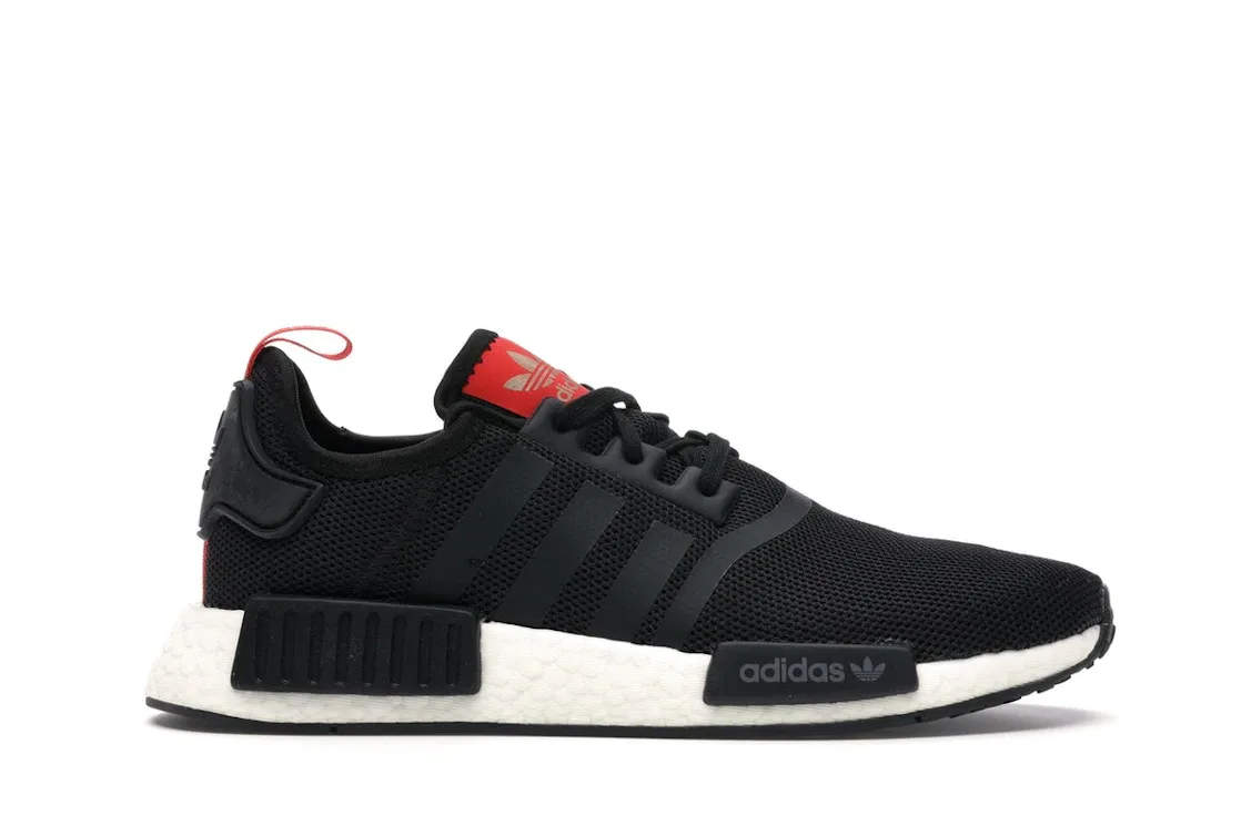 Детские кроссовки lifestyle с принтом Adidas NMD R1, Core Black/Core Black/Hi-Res Red
