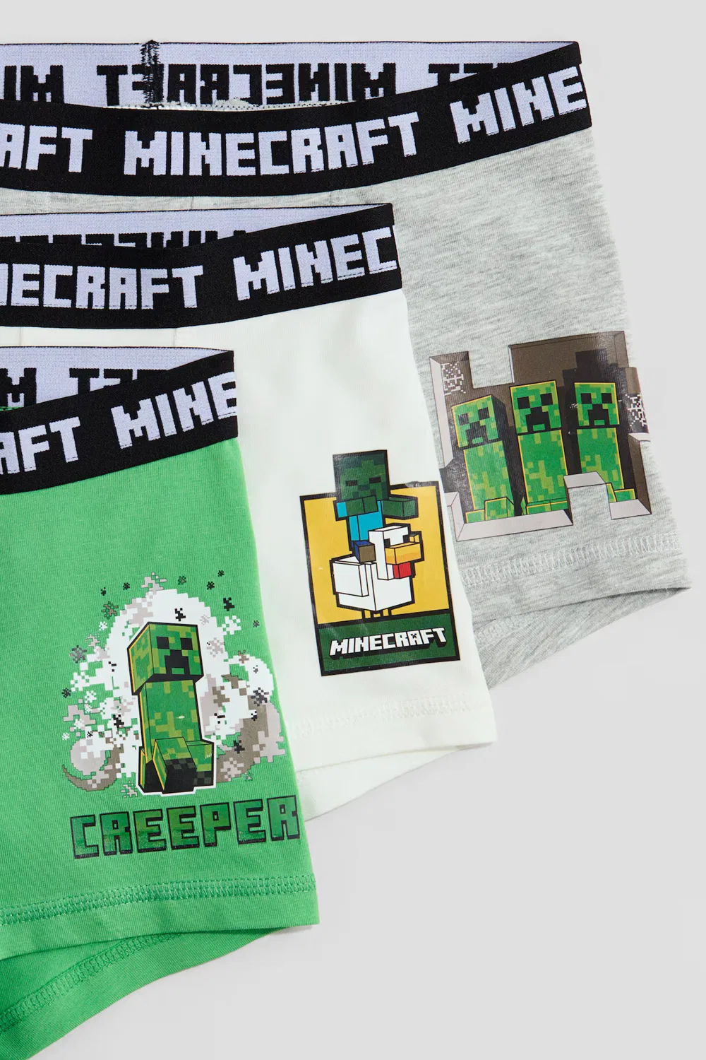 5 хлопковых трусов в упаковке H&M, Grün/Minecraft — фото 2