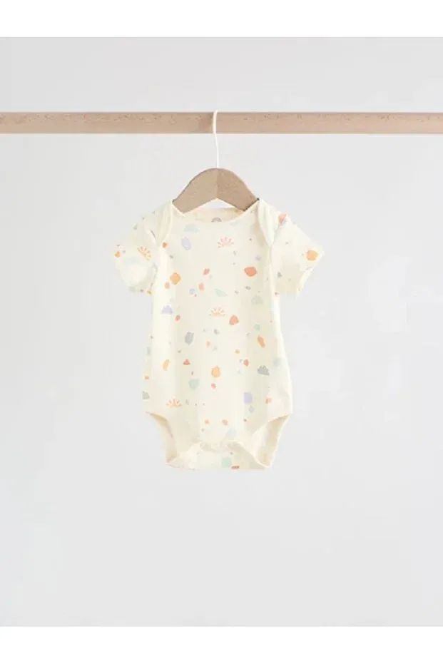 Детское боди-комбинезон хлопковый комплект 5 шт Next Baby, White — фото 4