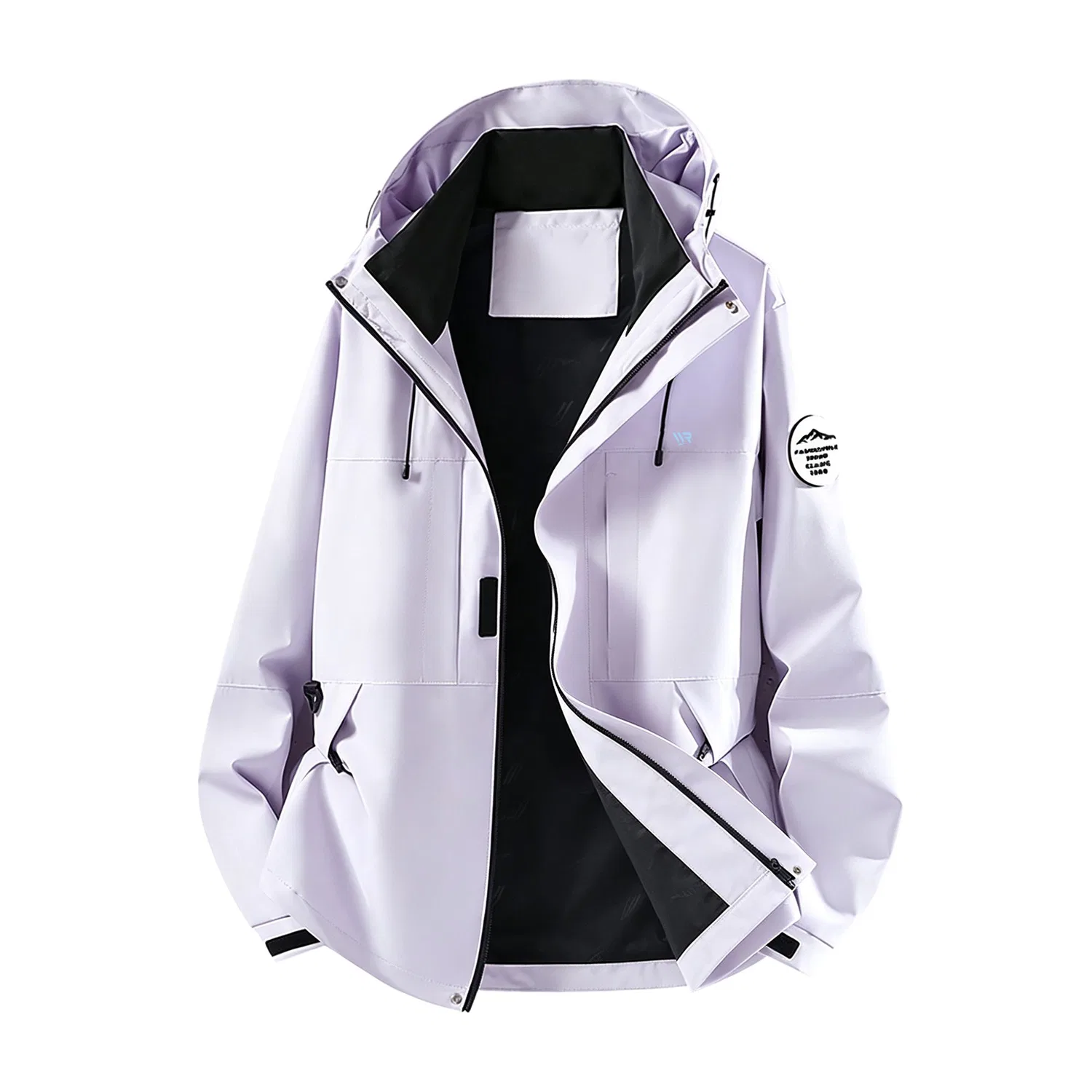 Детский ветрозащитный худи с капюшоном White Rattan Purple (DIY Badge) WARRIOR