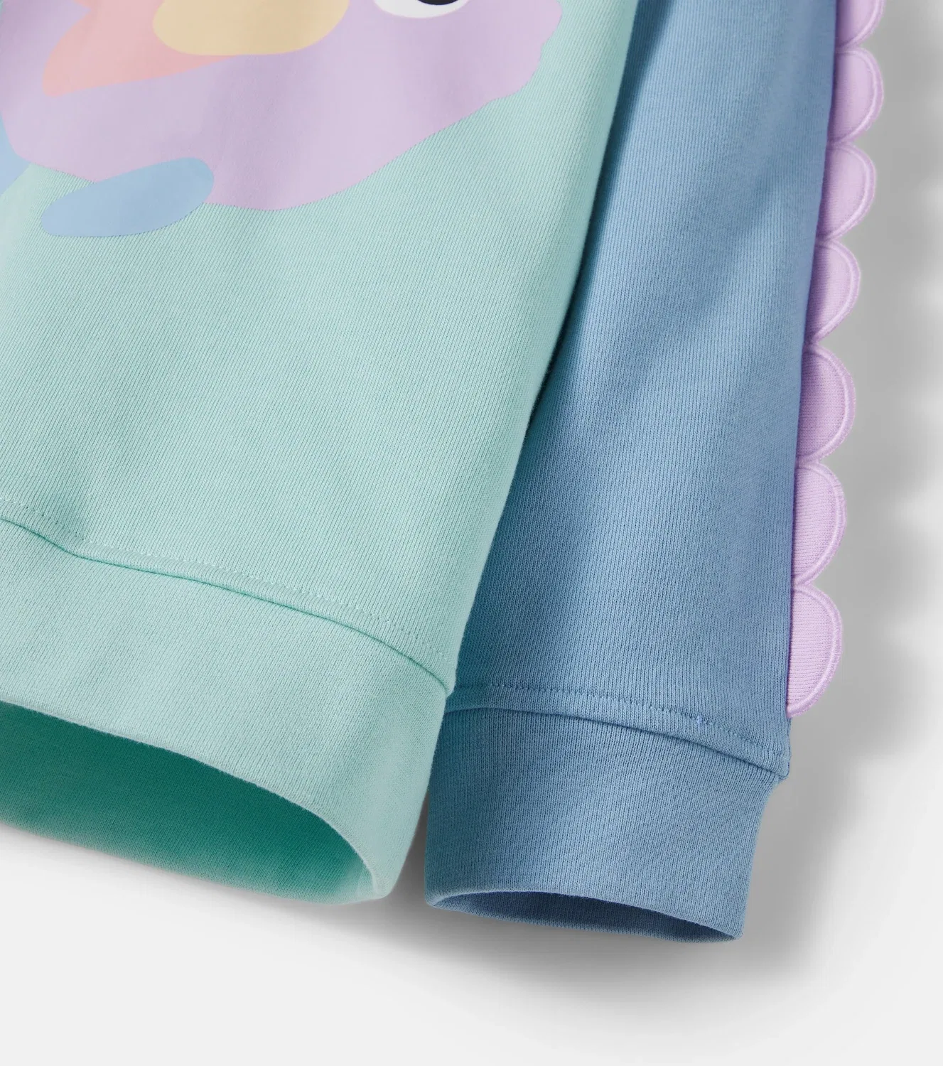 Свитшот хлопковый с принтом Stella Mccartney Kids, синий — фото 4