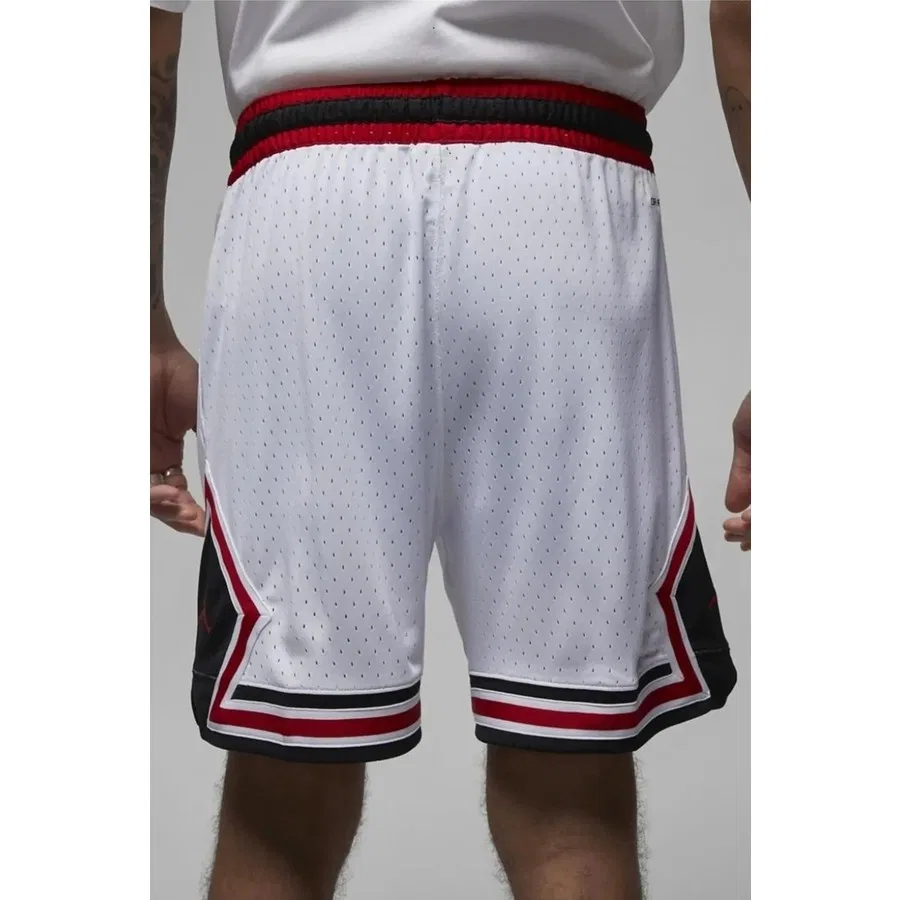 Шорты спортивные с принтом Jordan Sport Diamond Shorts Nike, Бело-красный — фото 2