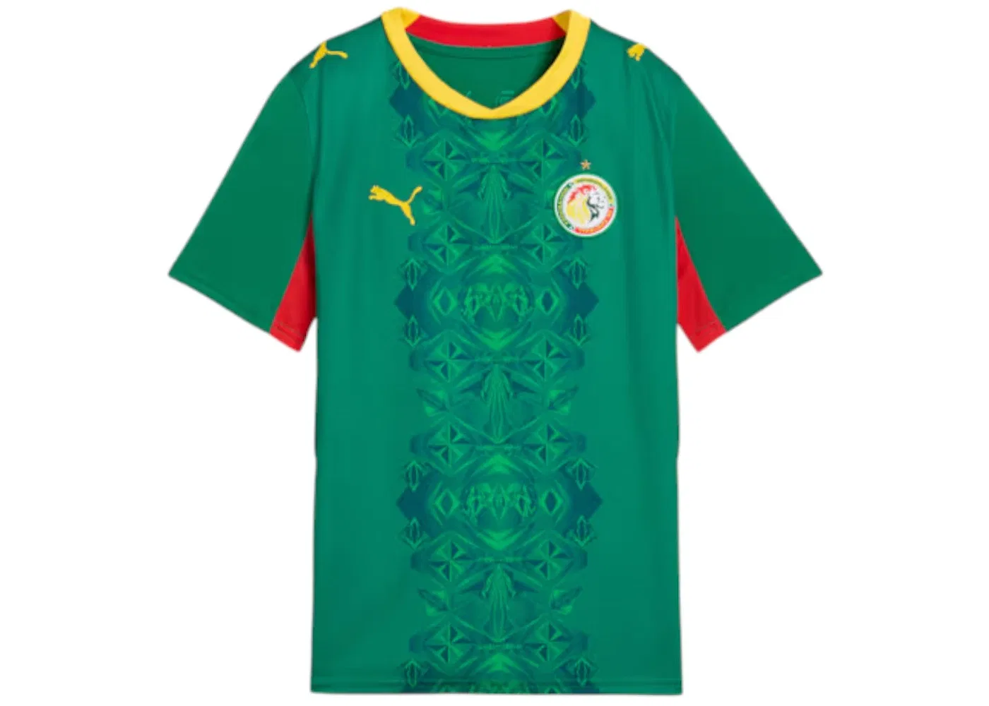 Детская футбольная джерси с длинным рукавом Puma Jersey, Wild Green/Puma Red