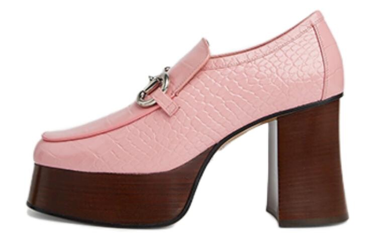 

Туфли Horsebit High Heels женские розовые Gucci