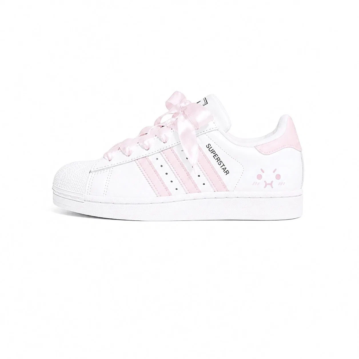 Детские кроссовки для скейтбординга Superstar 2 Adidas Originals, White Pink