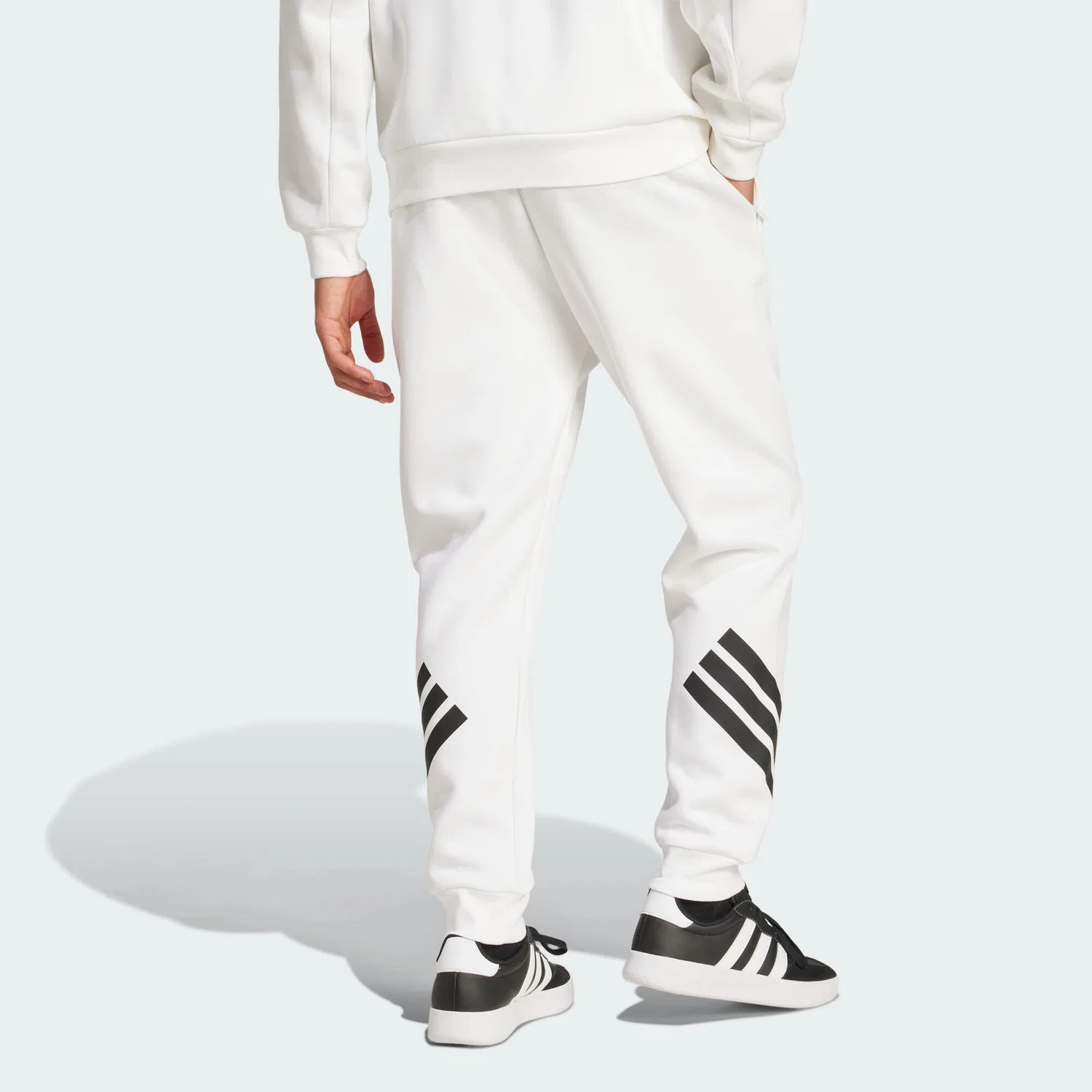 Женские штаны с эластичным поясом Future Icons 3-Streifen Adidas, Weiss — фото 3
