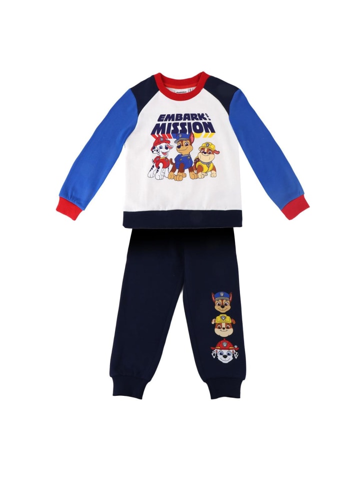 

Paw Patrol Спортивный костюм «Щенячий патруль» для мальчиков, комплект из пуловера и спортивных штанов, синий