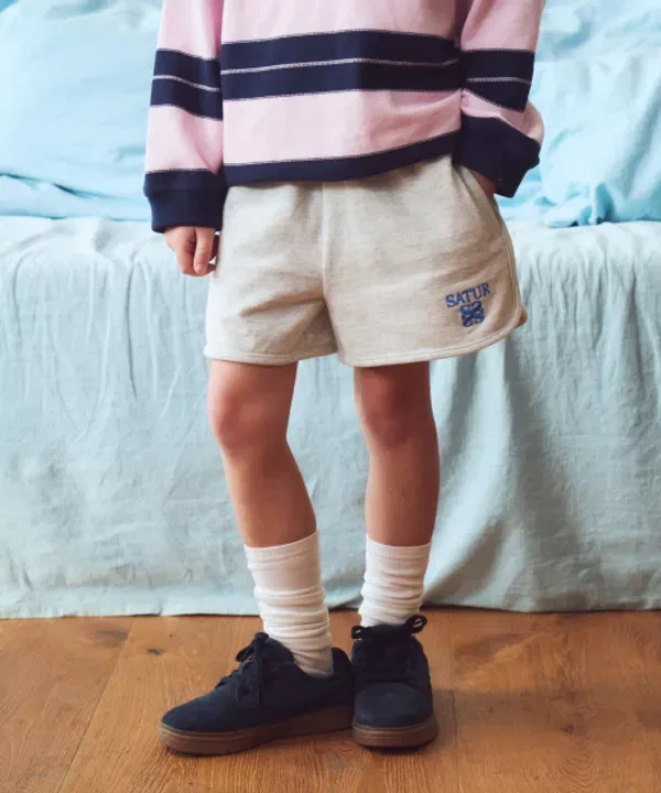 Шорты пике Seter Kids, меланжевый белый