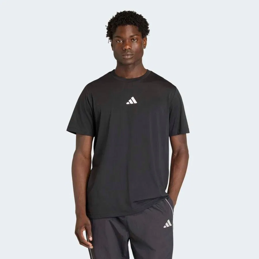 Футболка спортивная с коротким рукавом adidas, Черный — фото 2