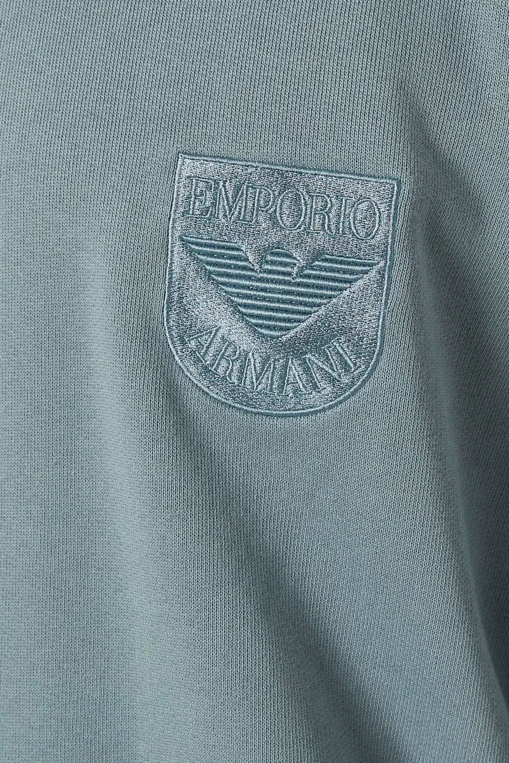 Свитшот с вышивкой Sheild Emporio Armani, синий — фото 4