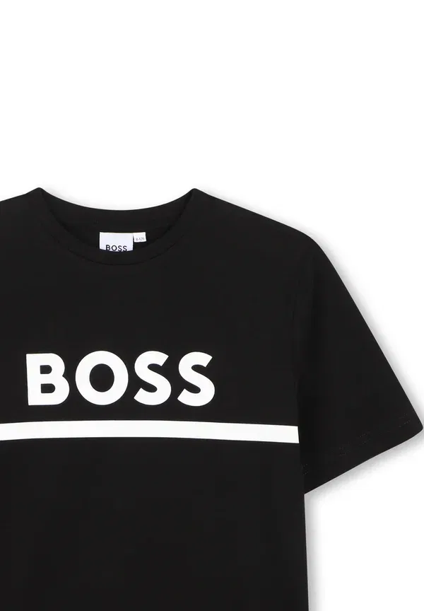 Футболка с принтом "manches courtes" - футболка с принтом Boss Kidswear, черный — фото 3