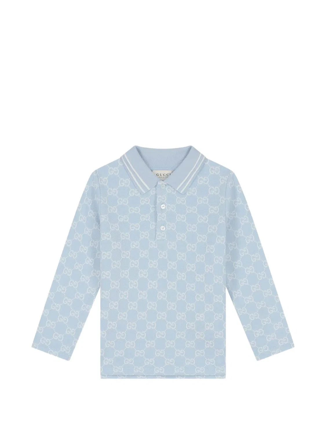 Рубашка поло с монограммой GG Gucci Kids, синий