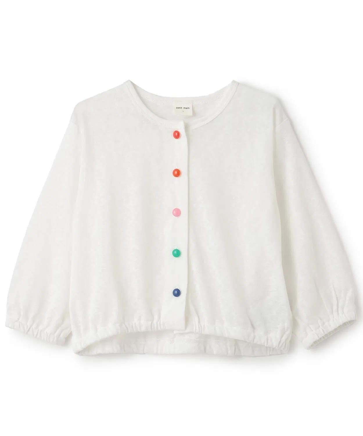 Детский кардиган с длинным рукавом модель Colorful Button UV, petit main, Sax Blue — фото 4