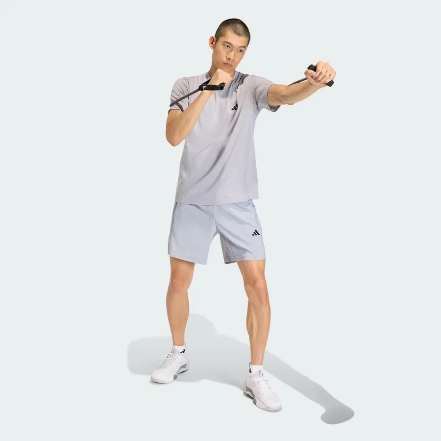 Шорты спортивные с принтом Workout Essentials Base adidas, Серый — фото 3