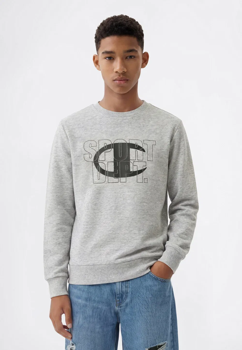 Стандартный крой - толстовка Champion, Light Grey