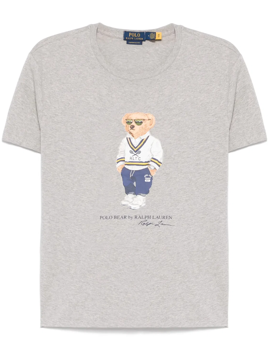 Polo Ralph Lauren Футболка с принтом медвежонка, серый