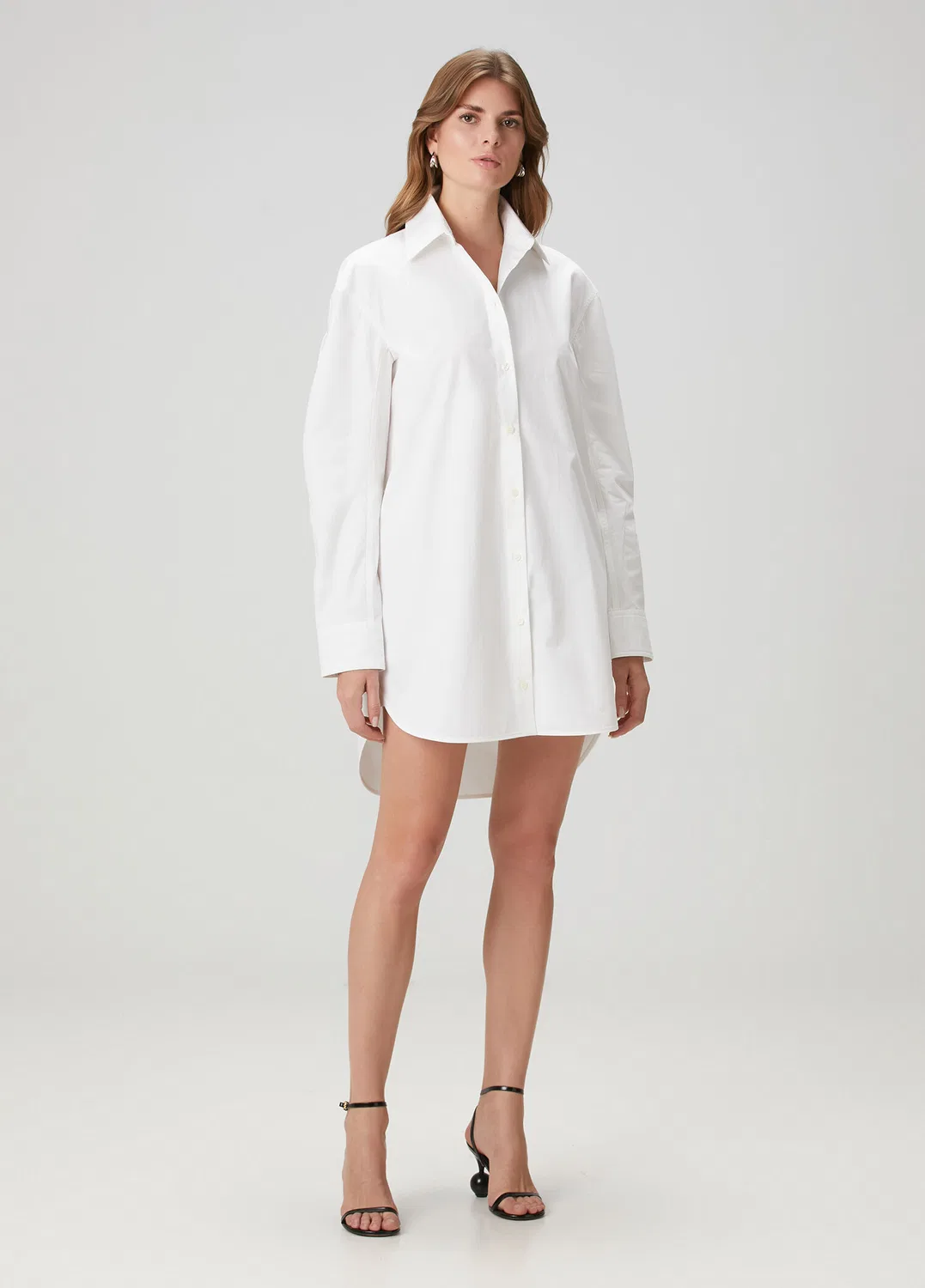 Мини платье-рубашка Jacquemus, white — фото 2