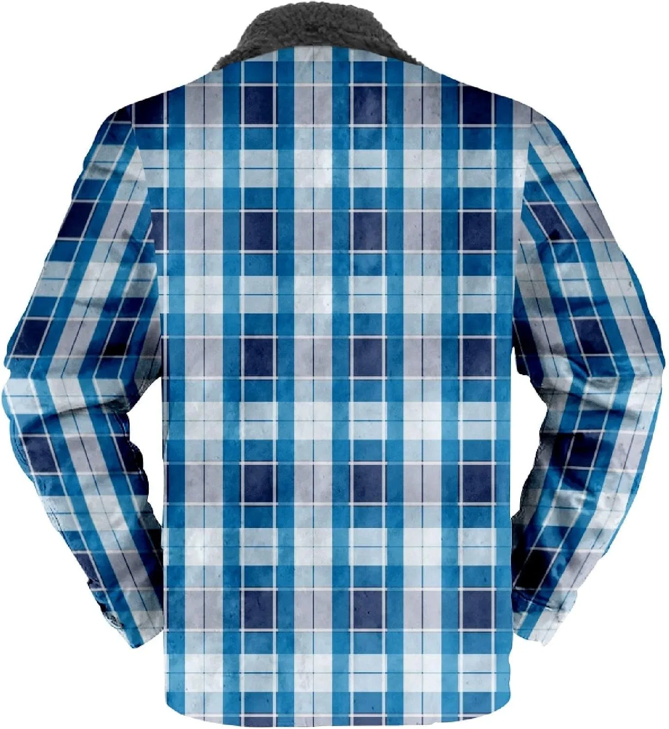 Мужская фланелевая куртка с начёсом, модель Buffalo Plaid Western, синий — фото 2
