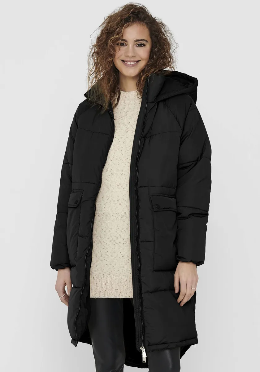 

Only стеганое пальто "ONLGABI OVERSIZED LONG COAT OTW NOOS", черный