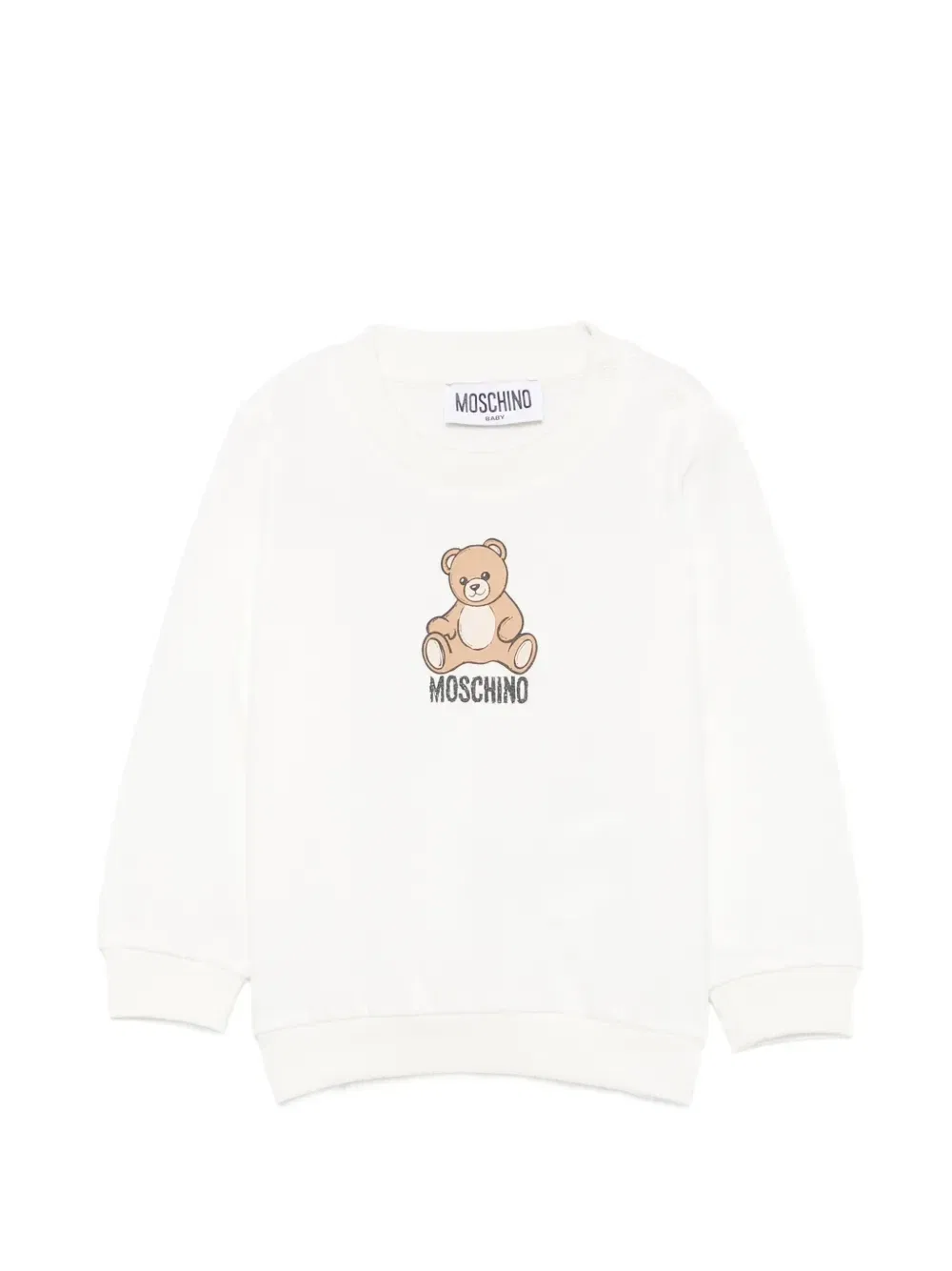 Свитшот с логотипом «Мишка Тедди» Moschino Kids, бежевый