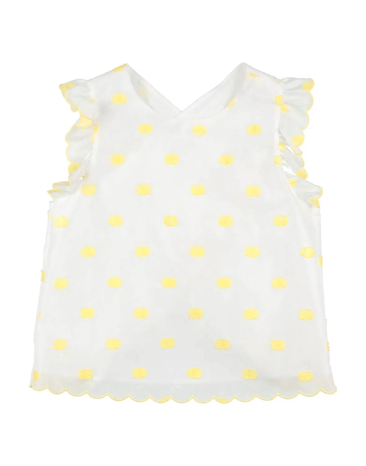 Детская блузка для девочек с воланами Taffeta Stella Mccartney Kids, белый