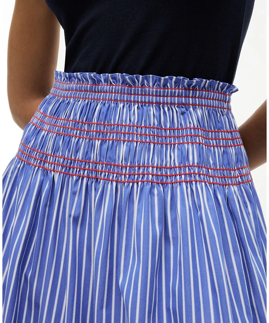 Юбка-миди хлопковая с принтом в полоску Smocking Stripe Tommy Hilfiger, Smocking Stripe — фото 3