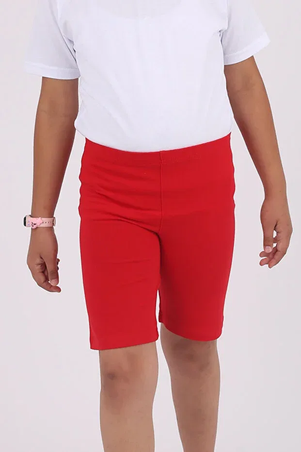 Детские леггинсы для девочек хлопковые Basics Cosba Kids Wear, Red — фото 3