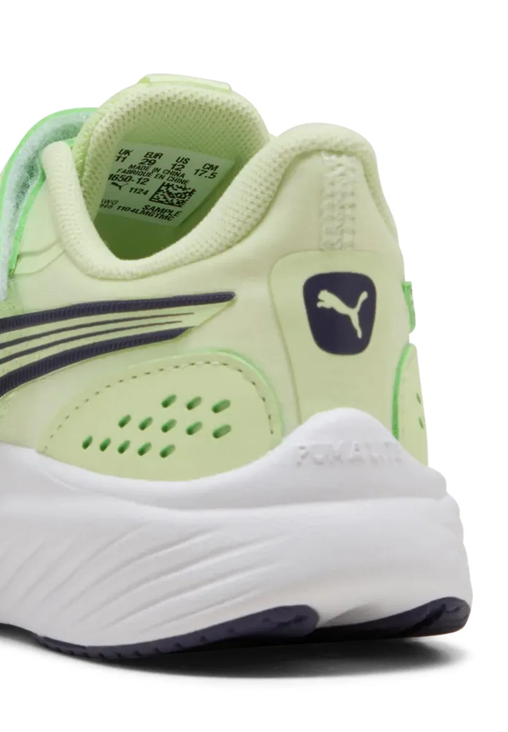 Детские кроссовки с шнуровкой и липучкой Pounce Lite Puma, Grun Konigsblau Lila — фото 2