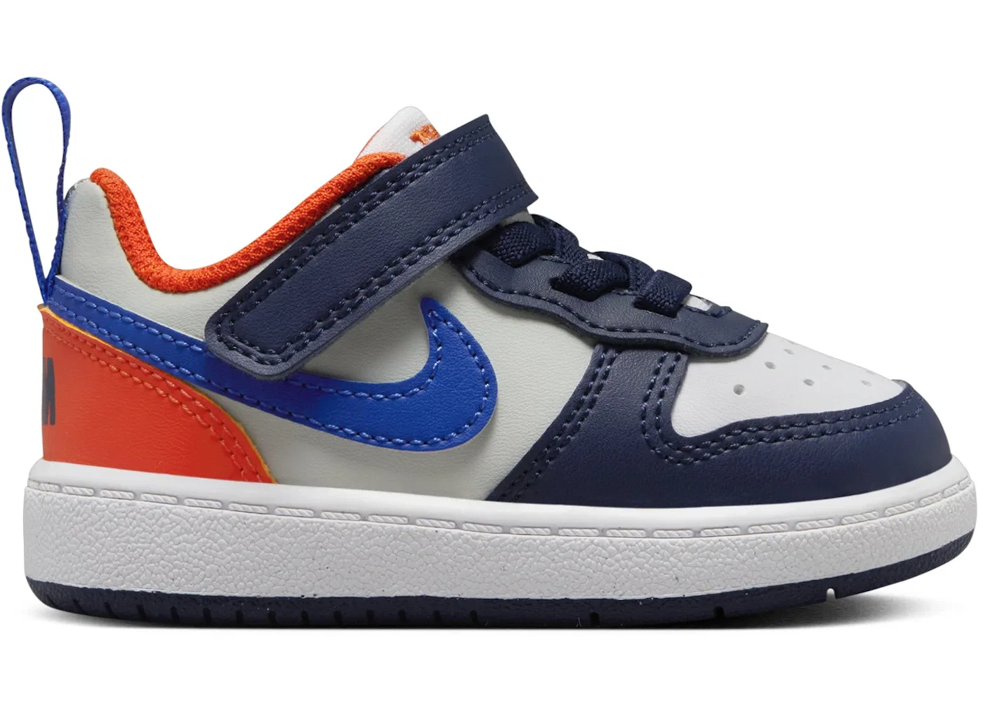 Детские кроссовки с низким профилем Nike Court Borough Low Recraft Nike, Midnight Navy/Team Orange/Light Silver/Hyper Royal