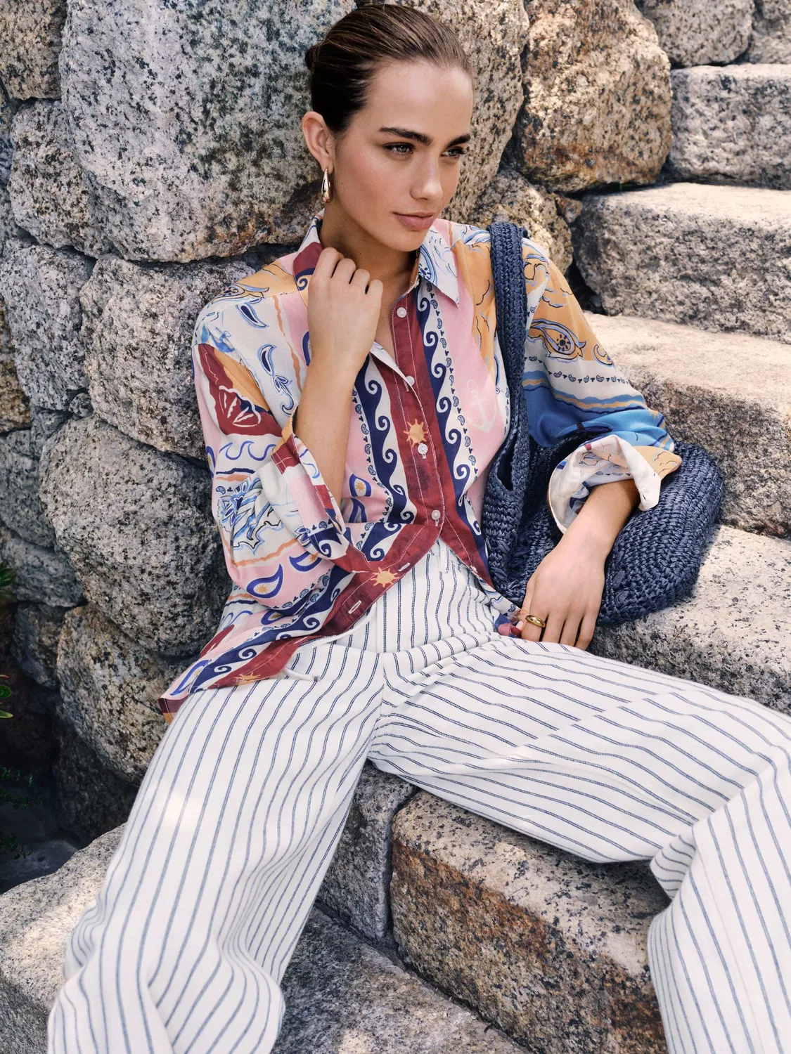 Рубашка с принтом Scarf Print Next, Мультиколор