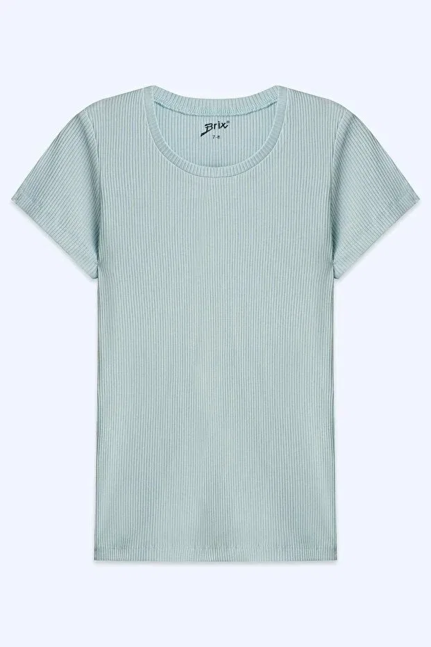 Детская футболка для девочек с коротким рукавом Brix, Blue — фото 3