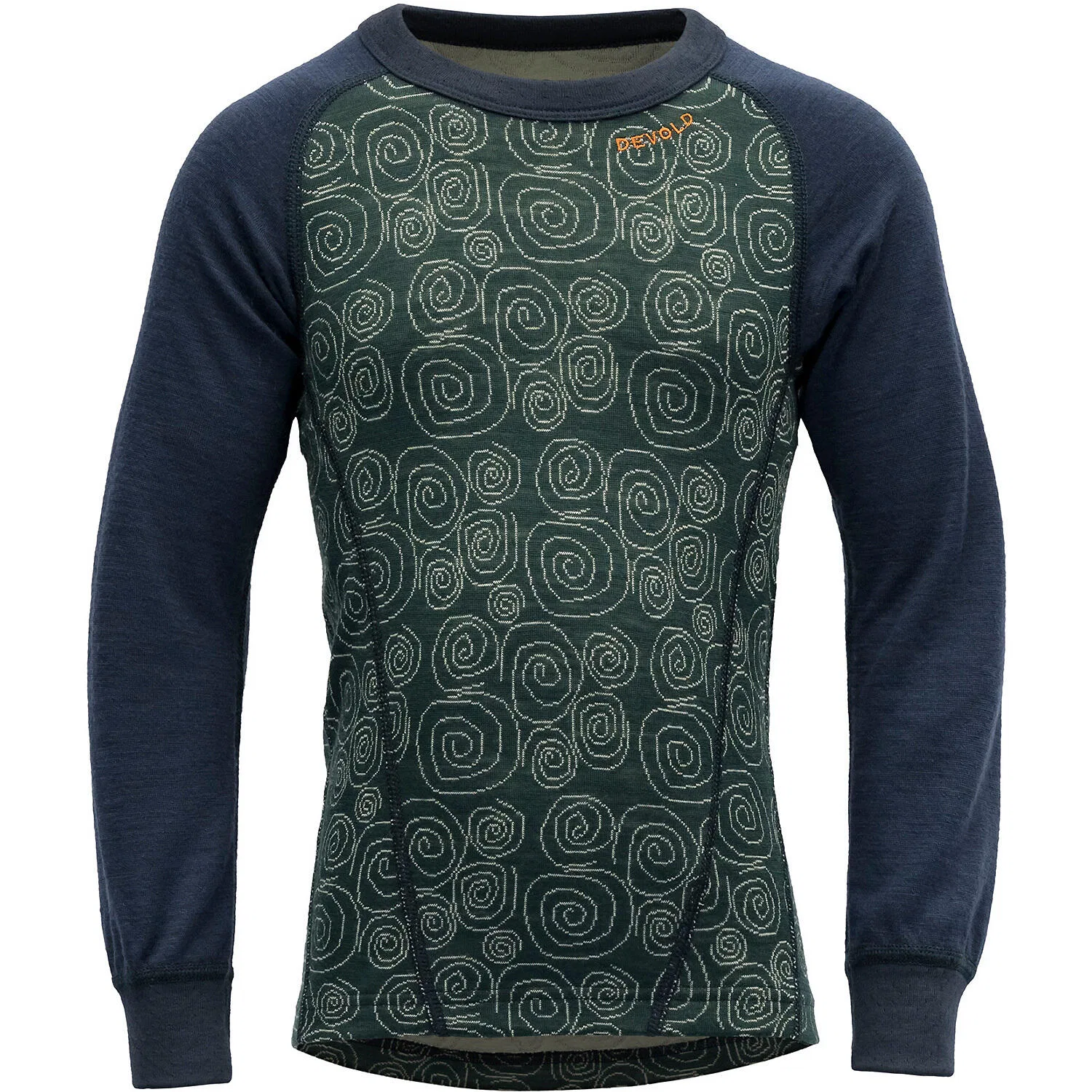 Детский свитшот из мериноса Duo Active Merino Shirt Kid Devold, Blattgrun