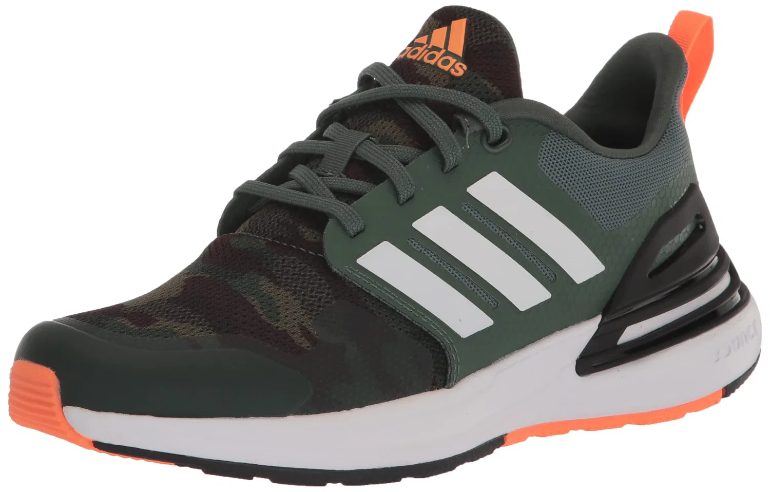 Детские кроссовки для мальчиков с принтом RapidaSport K Adidas, Oxide Green White Orange Screaming