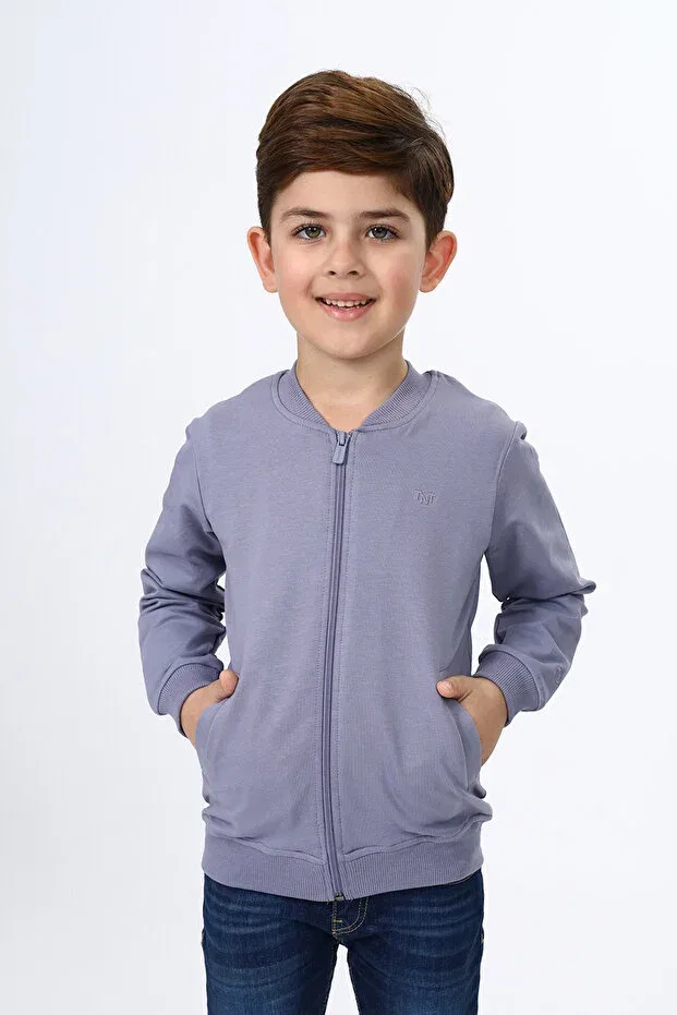 Детский кардиган для мальчиков с вышивкой Toontoy, Dark Gray