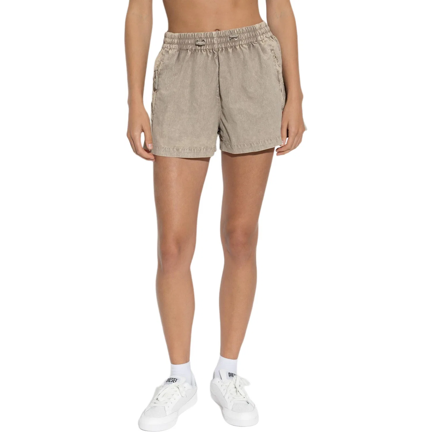 Женские джинсовые шорты прямого кроя Beige DIESEL — фото 4