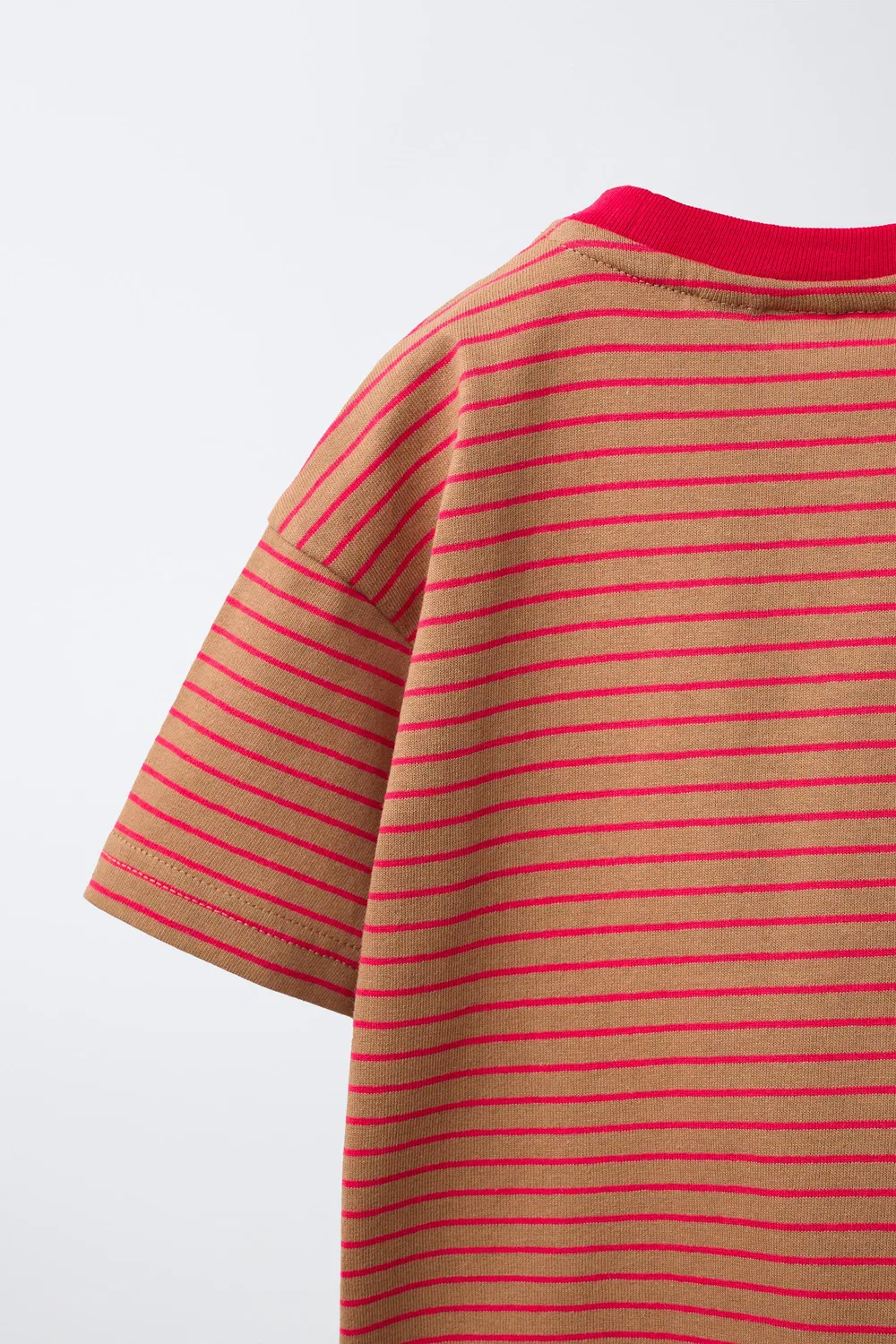 Полосатая футболка PUKAS SURF ZARA, Brick — фото 4