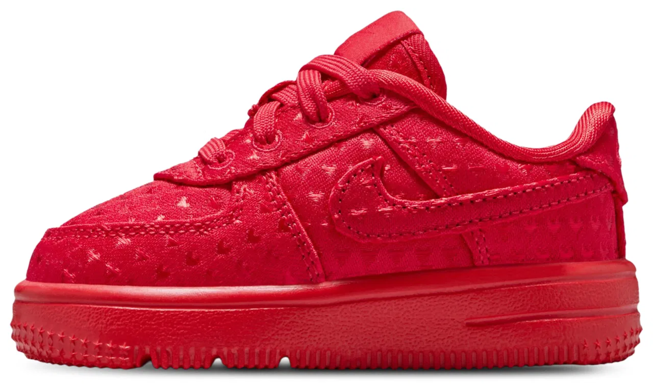 Кроссовки для мальчиков Air Force 1 VDay Nike, цвет University Red/Black — фото 2