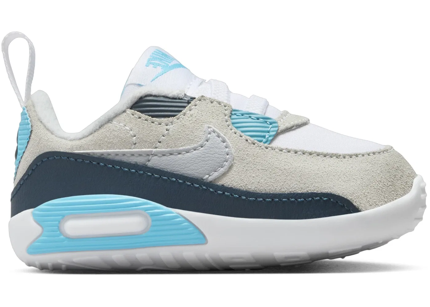 Детские кроссовки Lifestyle Nike Air Max 90 Crib, White/Baltic Blue/Armory Navy/Wolf Grey