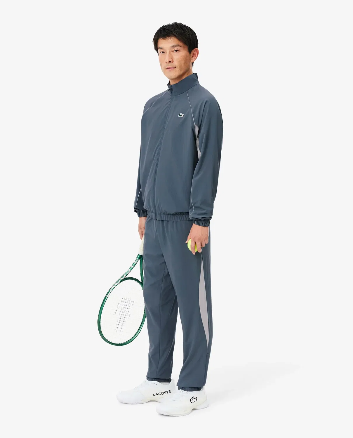 Мужской спортивный костюм для тенниса с контрастной отделкой Lacoste, Gris — фото 4