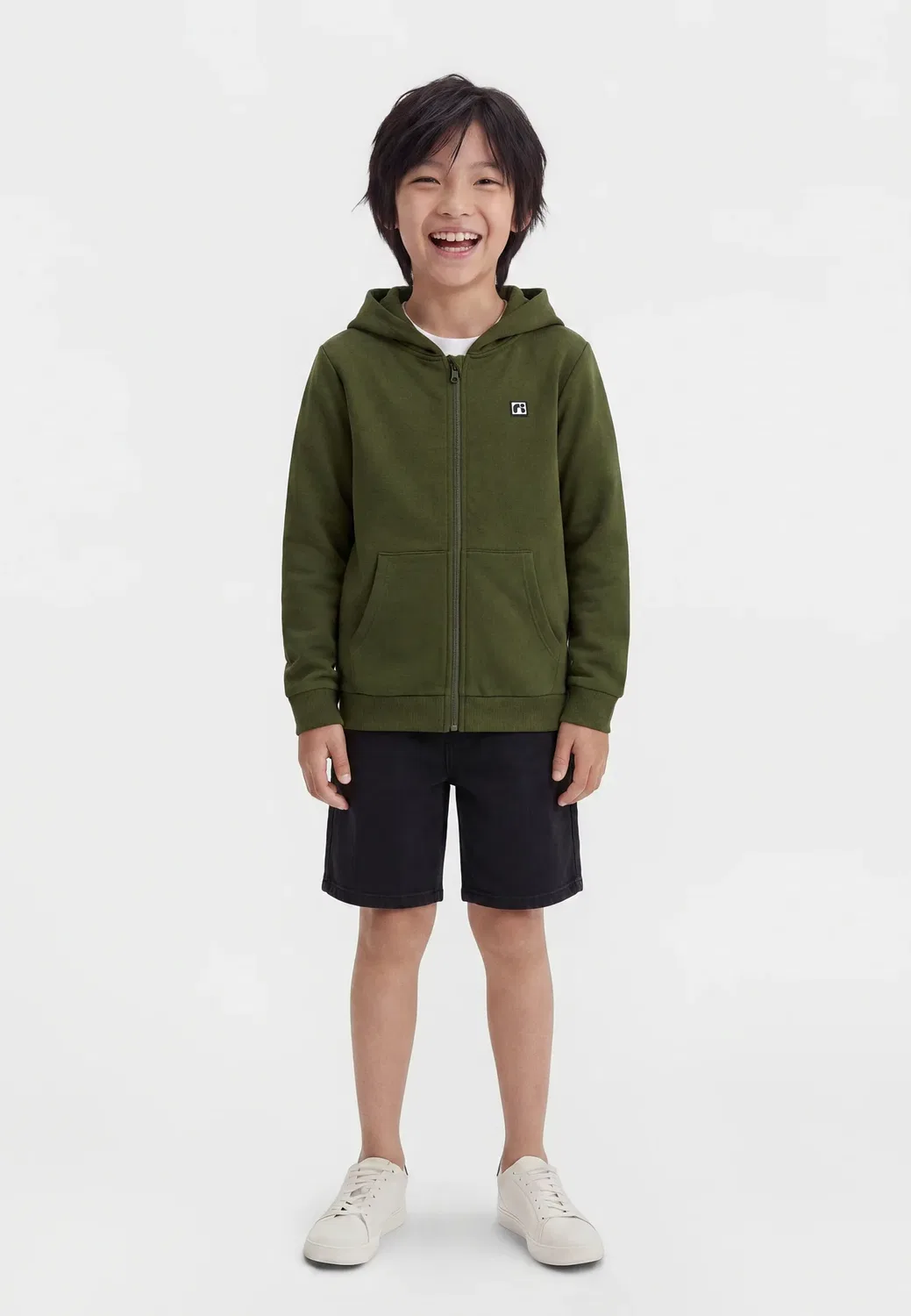 Карта Nkmflo - толстовка на молнии Name It, Rifle Green