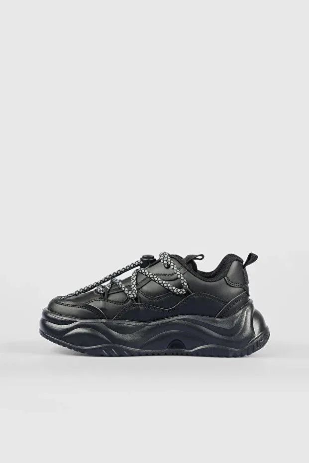 Детские кроссовки для девочек из искусственной кожи Dublin light girl's black sneaker Vicco, Black — фото 4