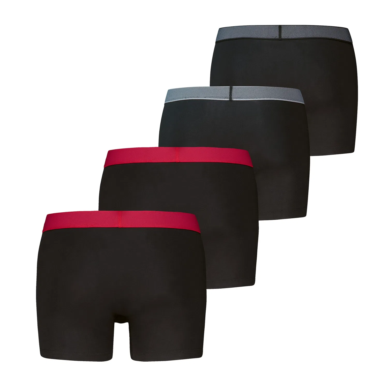 Мужские боксеры из хлопка с эластаном Levi's, Red/Black — фото 2