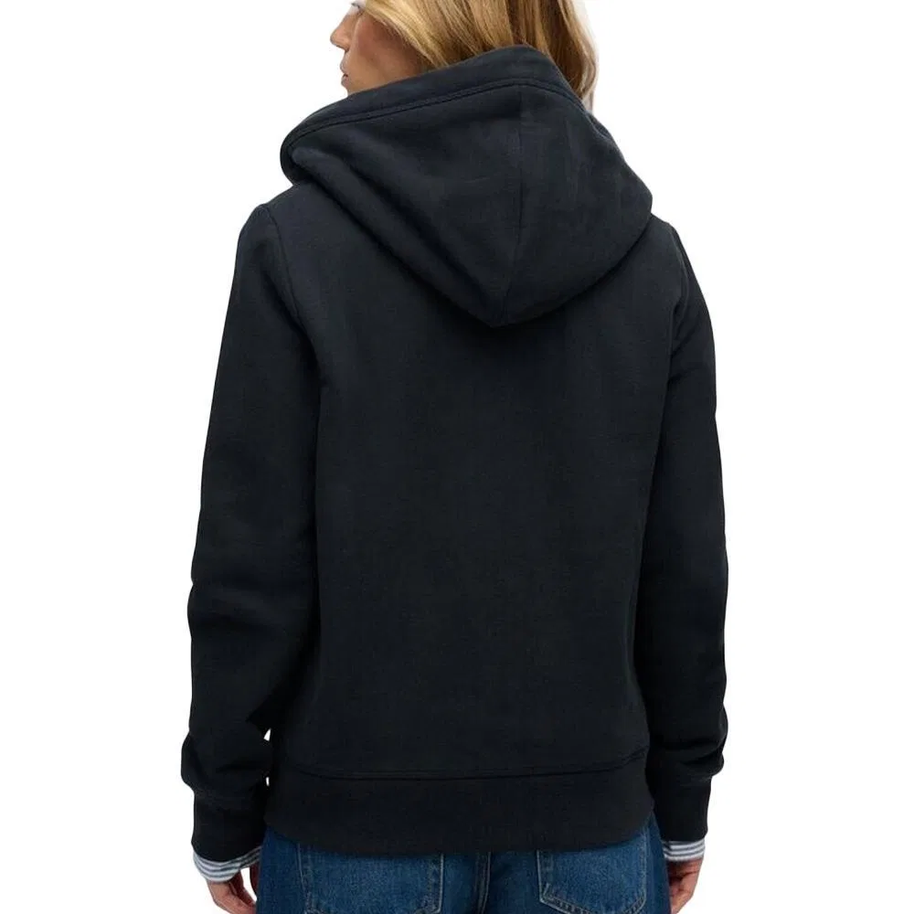 Женское худи с капюшоном и молнией Essential Logo Ziphood Superdry, Navyblau — фото 3